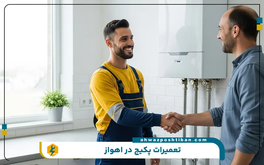 عیب یابی مشکلات رایج پکیج در اهواز پشتیبان